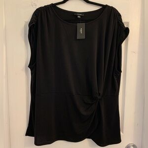 Alfani Women’s plus size Black Knot-Detail Sleeveless Top. Size 3X $15
